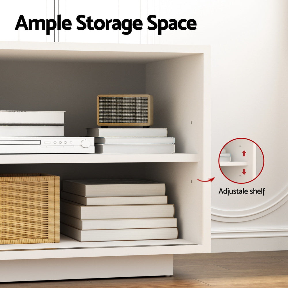 Artiss 160cm White TV Unit Storage Cabinet