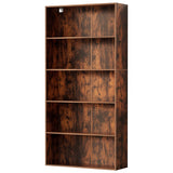 Artiss 5-Tier Walnut Bookshelf