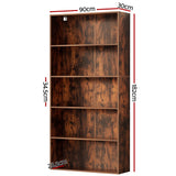 Artiss 5-Tier Walnut Bookshelf