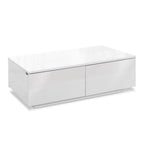 Artiss White Coffee Table with 4 Drawers
