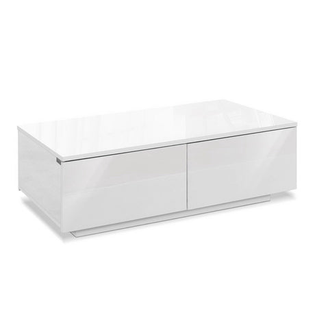 Artiss White Coffee Table with 4 Drawers