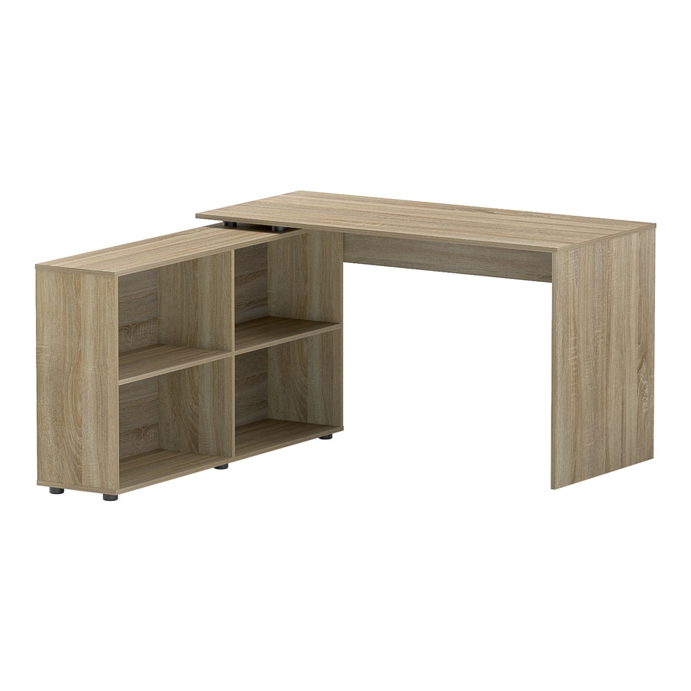 Artiss Alban 130CM Oak Computer Desk Bookshelf