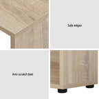 Artiss Alban 130CM Oak Computer Desk Bookshelf