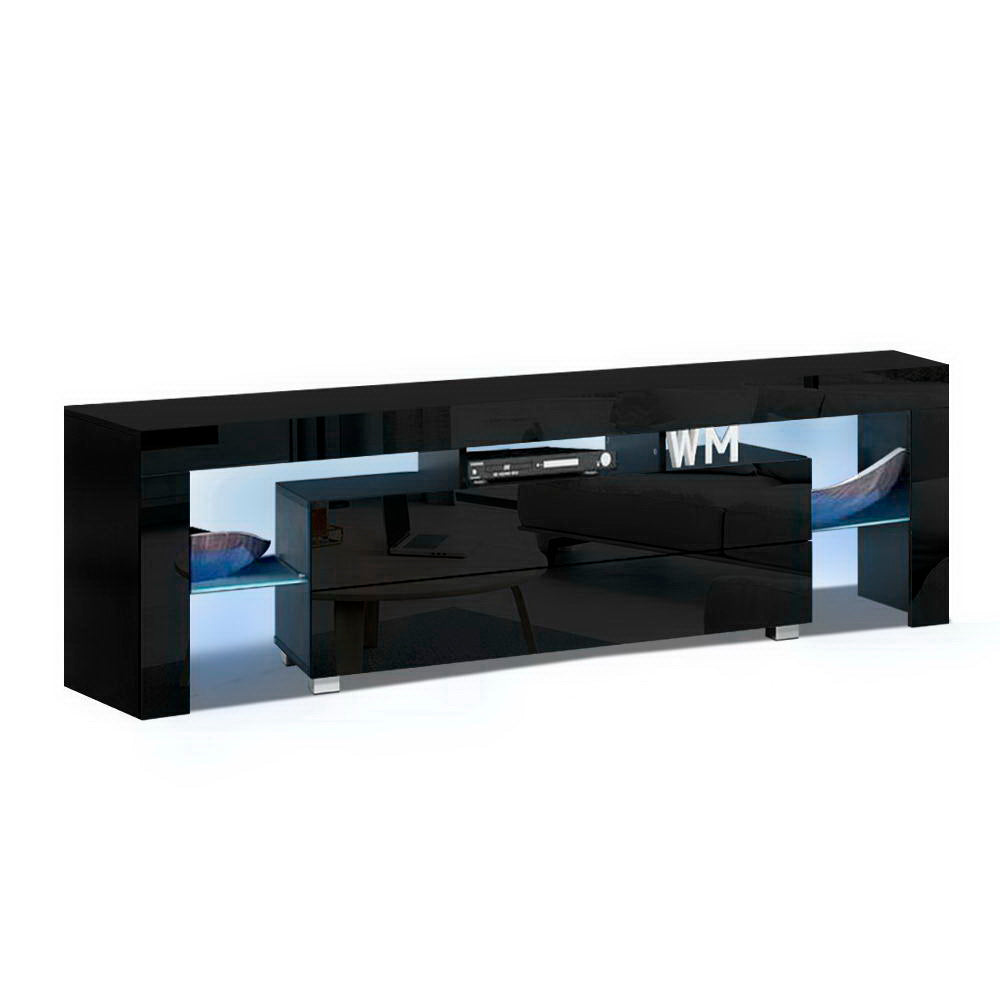 Artiss 160cm Black LED Entertainment Unit