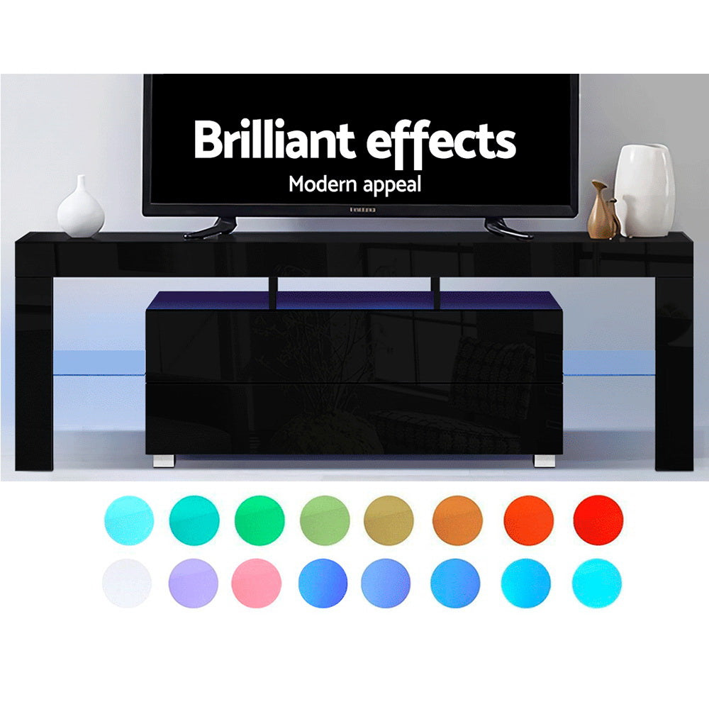 Artiss 160cm Black LED Entertainment Unit