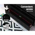 Artiss 160cm Black LED Entertainment Unit