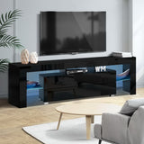 Artiss 160cm Black LED Entertainment Unit