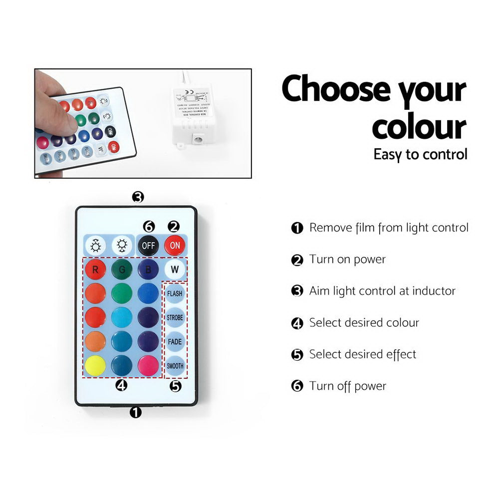 Artiss 130cm Black LED Entertainment Unit