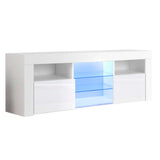 Artiss 145cm White Angus LED Entertainment Unit