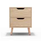 Bedside Table 2 Drawers Nightstand - Various Colours