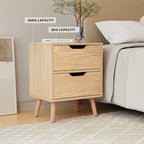 Bedside Table 2 Drawers Nightstand - Various Colours