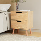Bedside Table 2 Drawers Nightstand - Various Colours