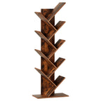 Artiss 9-Tier Walnut Tree Bookshelf