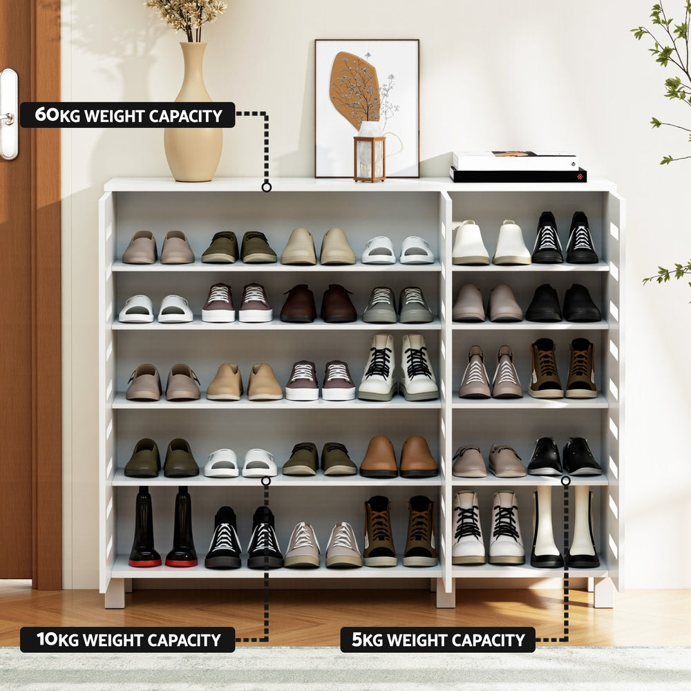 30-Pair Adjustable Shoe Rack Cabinet