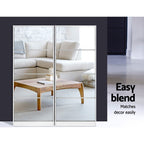 Elegant Shoe Rack with Full-Length Mirror