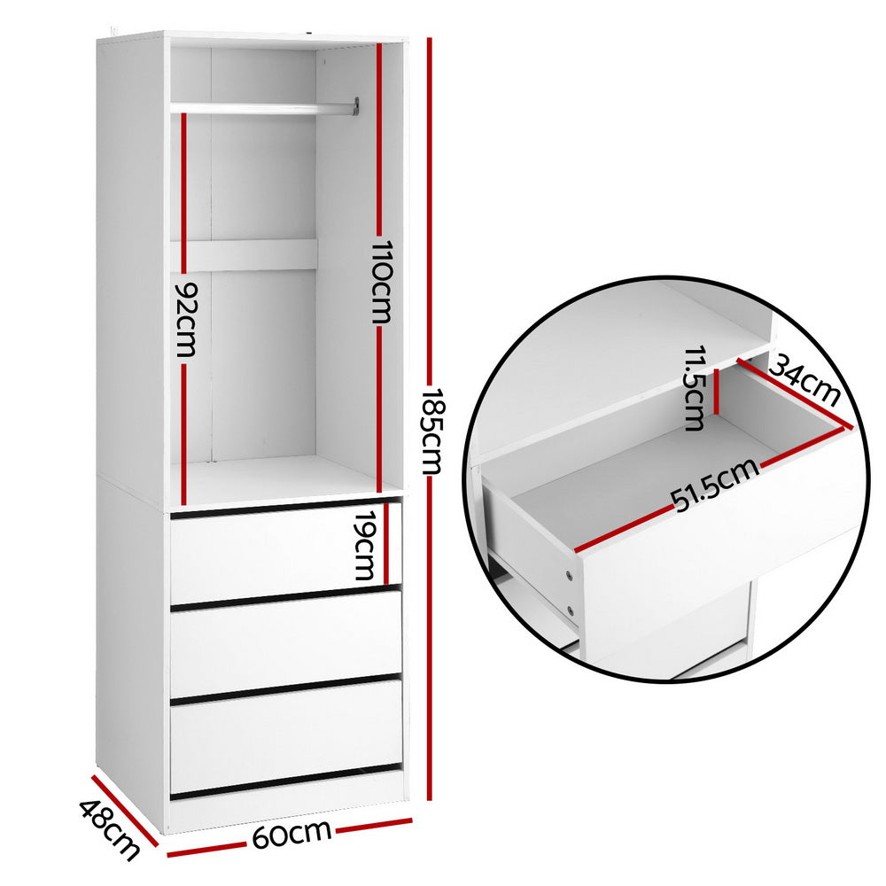 White Modern Wardrobe Storage Organizer