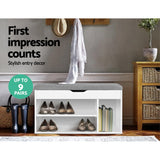 Elegant White Shoe Rack Bench Cabinet