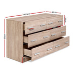 Elegant Pine 6-Drawer Storage Chest
