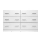 Contemporary 6-Drawer White Chest of Drawers