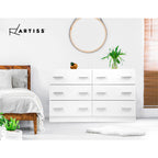 Contemporary 6-Drawer White Chest of Drawers