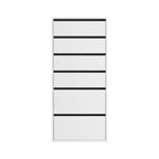 Elegant 6-Drawer Tallboy Dresser in White