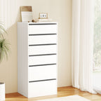 Elegant 6-Drawer Tallboy Dresser in White