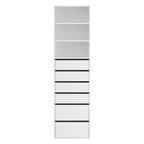 Elegant White 6-Drawer Tallboy Cabinet