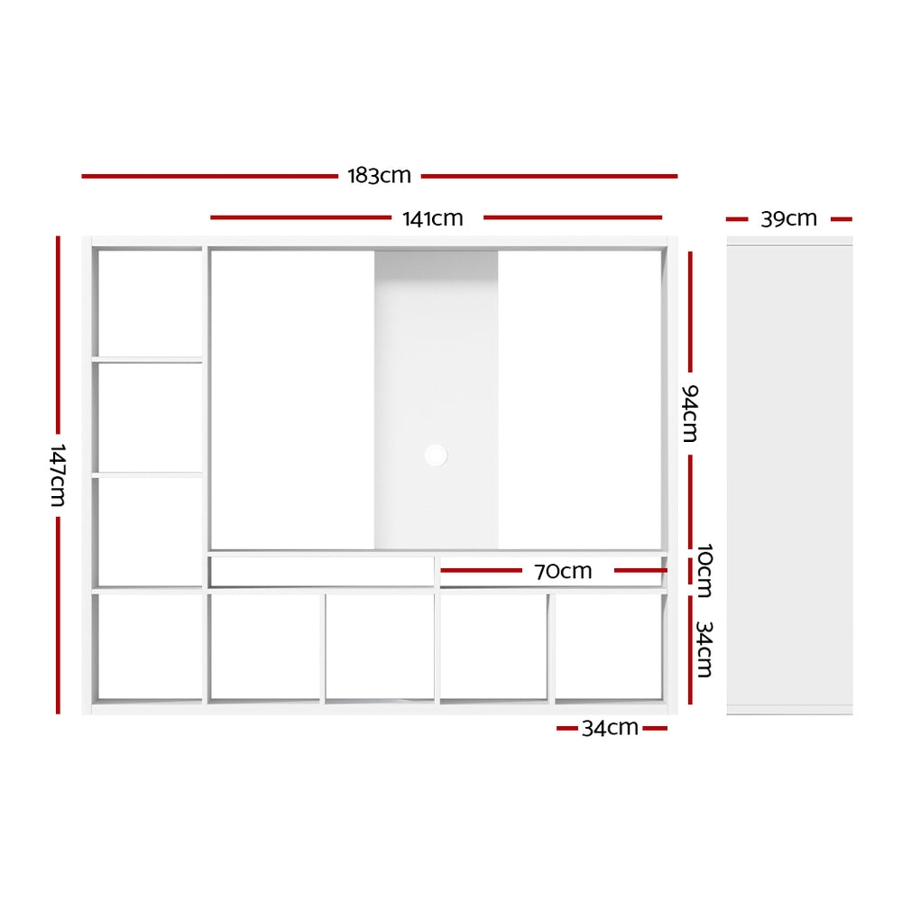 Artiss 183CM White Entertainment Center Unit