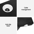 Artiss L-Shape Computer Desk - Black 136CM