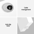 Artiss L-Shape White Computer Desk Shelf