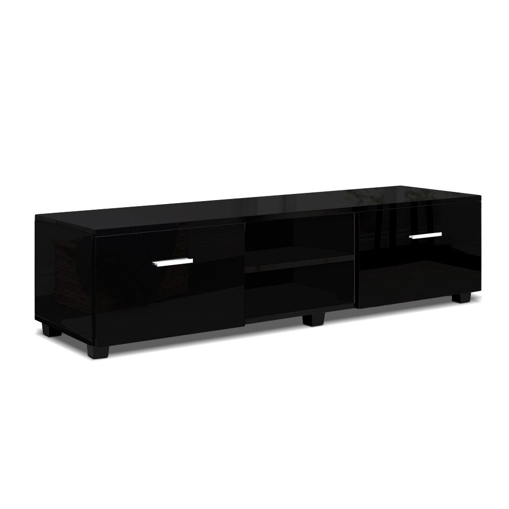 Artiss 140cm Black Entertainment Unit TV Cabinet