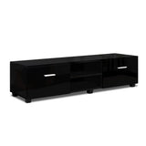 Artiss 140cm Black Entertainment Unit TV Cabinet