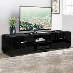 Artiss 140cm Black Entertainment Unit TV Cabinet