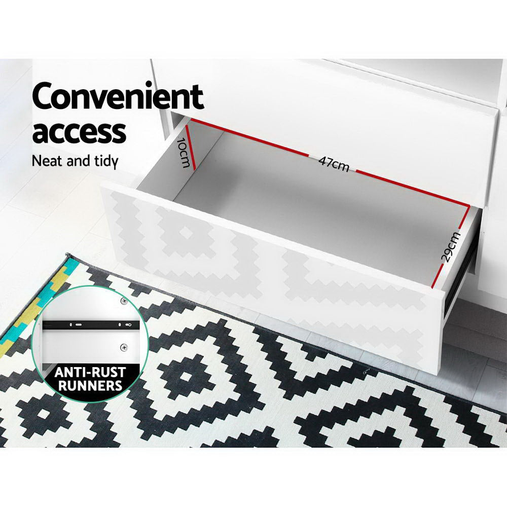 Artiss 160cm White LED Entertainment Unit