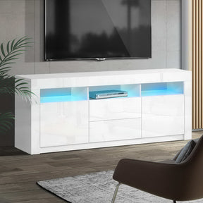 Artiss 160cm White LED Entertainment Unit