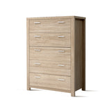 Elegant 5-Drawer Tallboy Chest of Drawers