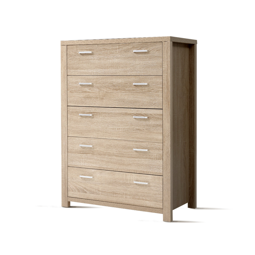 Elegant 5-Drawer Tallboy Chest of Drawers