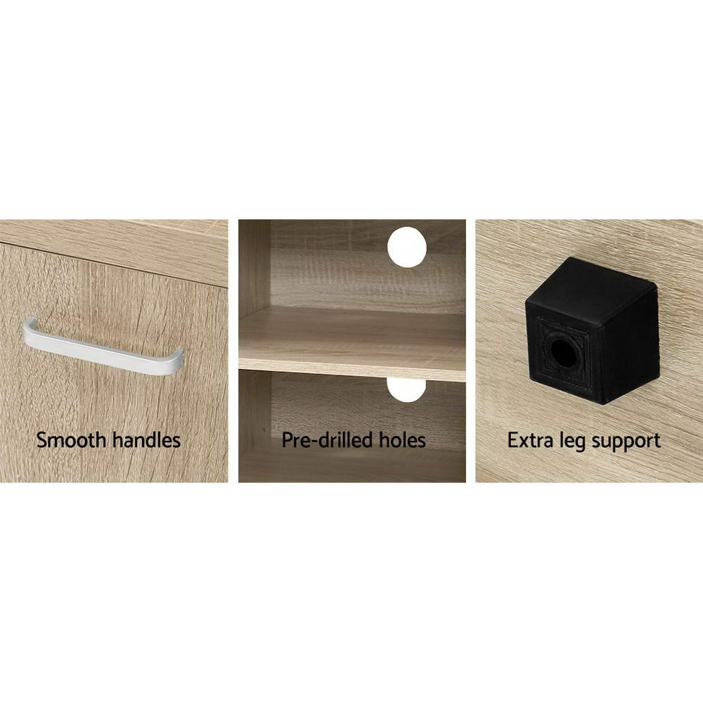 Artiss 160cm Pine Maxi TV Cabinet