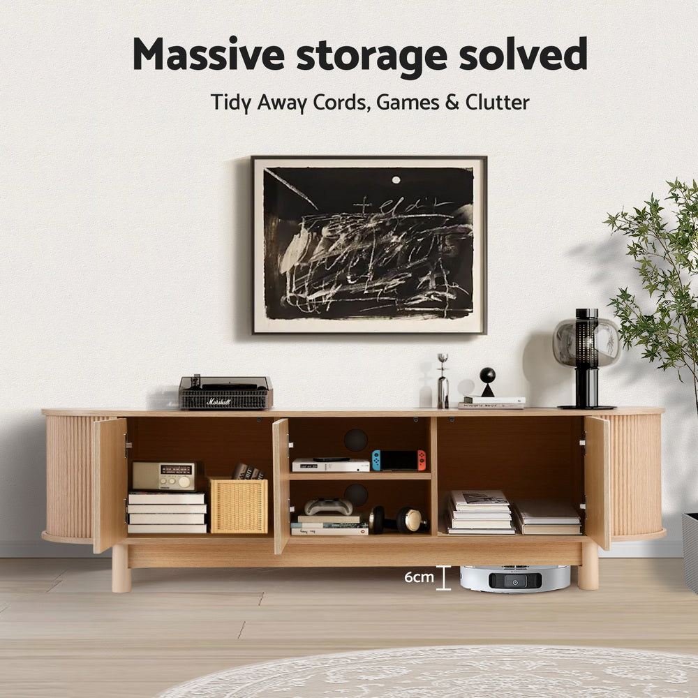 Artiss 160cm Pine TV Unit Storage Cabinet