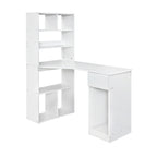 Artiss 120CM White Computer Desk with Bookshelf