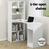 Artiss 120CM White Computer Desk with Bookshelf