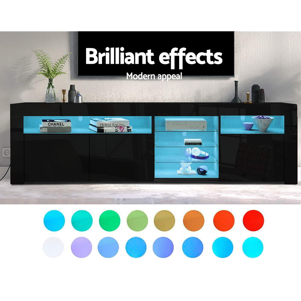 Artiss 180cm LED Black Entertainment Unit