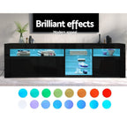Artiss 180cm LED Black Entertainment Unit