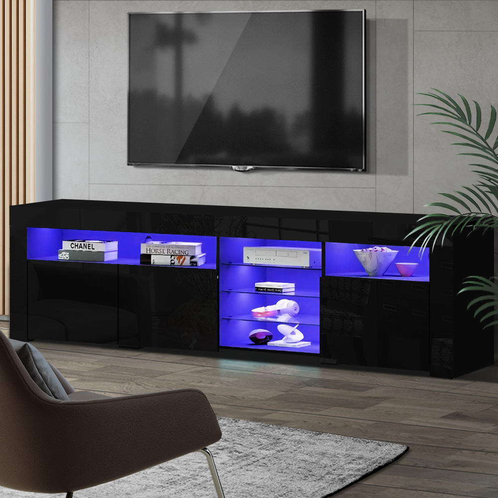 Artiss 180cm LED Black Entertainment Unit
