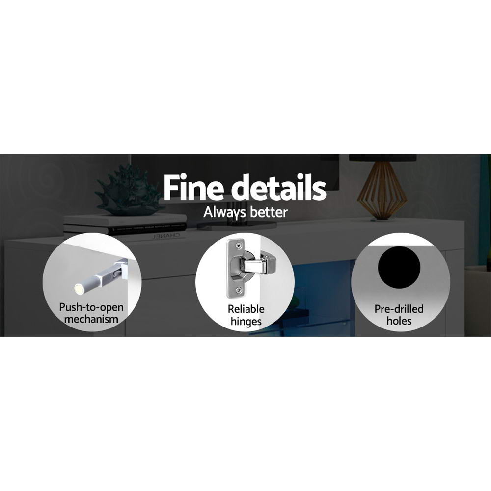 Artiss 180cm LED TV Cabinet - White