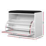 White Multifunctional Shoe Rack and Bench