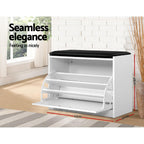 White Multifunctional Shoe Rack and Bench