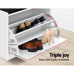 White Multifunctional Shoe Rack and Bench