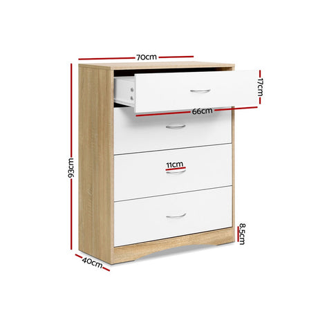 Contemporary 4-Drawer Chest of Drawers