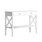 Artiss White Console Table with 2 Drawers